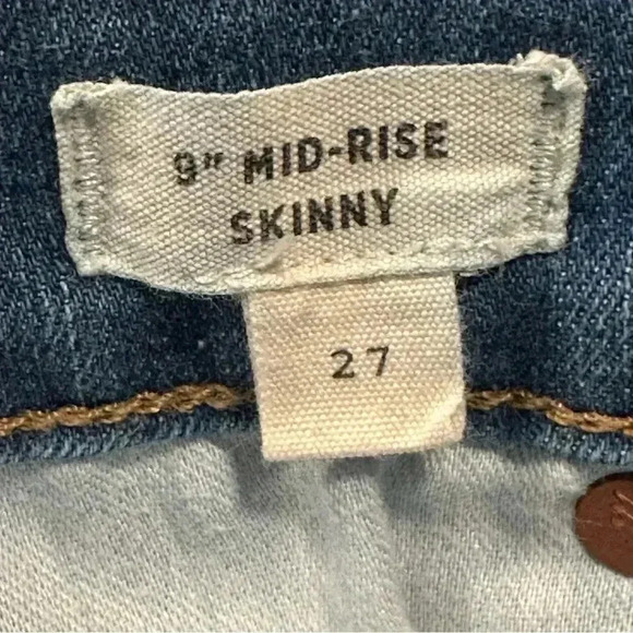 Madewell 9 inch Mid-Rise Skinny Size 27 - Picture 15 of 16